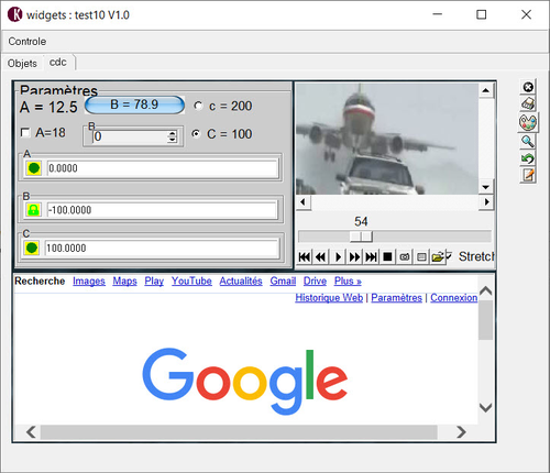 A.M.I utilisant le Widget Web